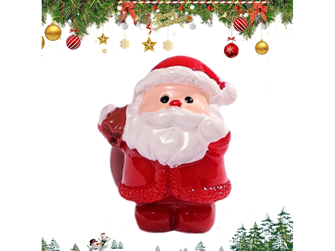 Miniatura Papai Decoração Natal Pequeno Enfeite Painel Carro Jardim Cozinha Cabeceira Estar Noel Mesa - Sala GOKOCO