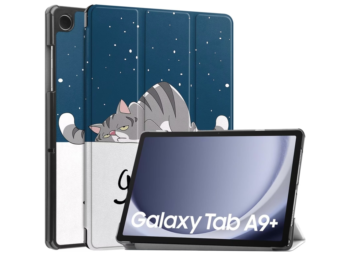 Capa Para Samsung Galaxy Tab A9 Plus X210/sm-x216/sm-x218 Gato Preguiçoso