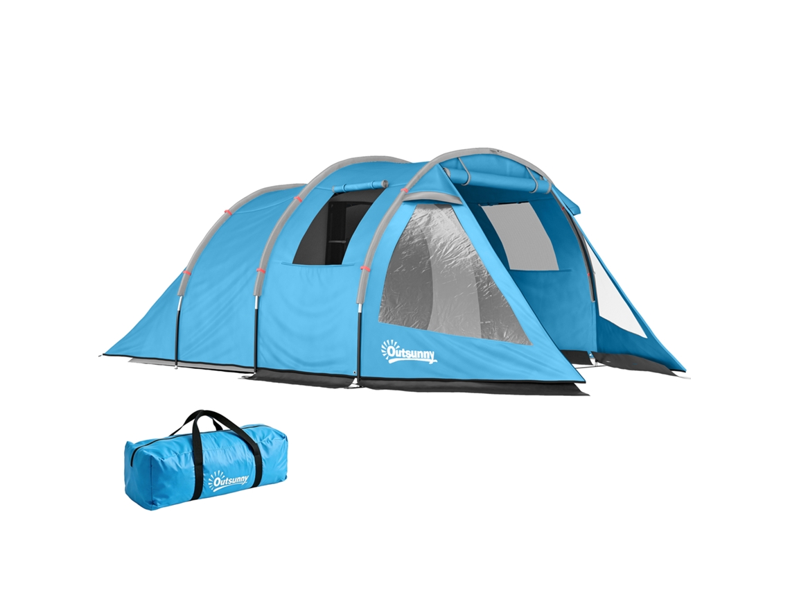 Campingzelt Trekkingzelt Zelt. Wetterbeständig. 2 Räume. 475 X 264 Cm Width X 172. Blue