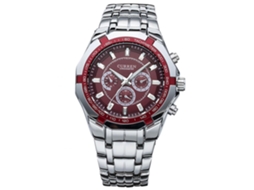 Relógio de pulso masculino Fashion Quartz Gentleman (Vermelho)