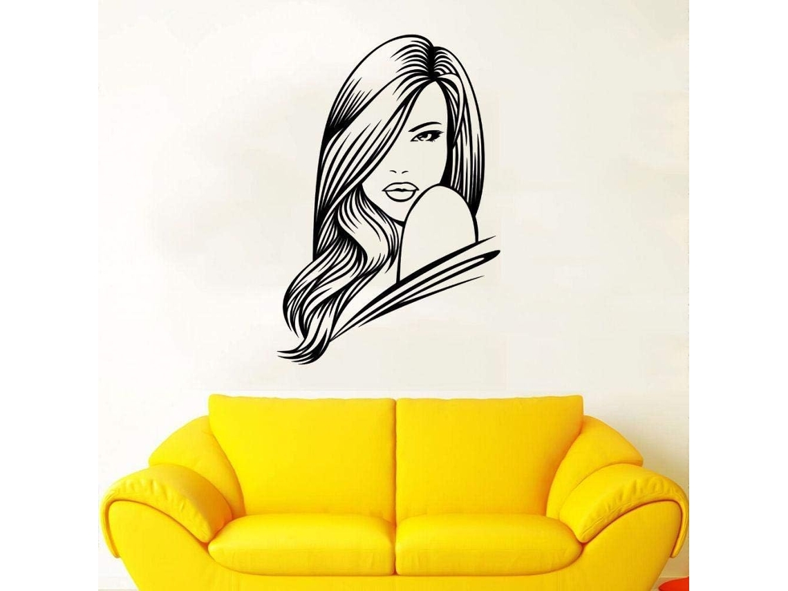 Adesivos de parede, adesivos de vinil para parede, adesivos para salão de beleza, decoração para casa e salão de beleza, 45x57cm