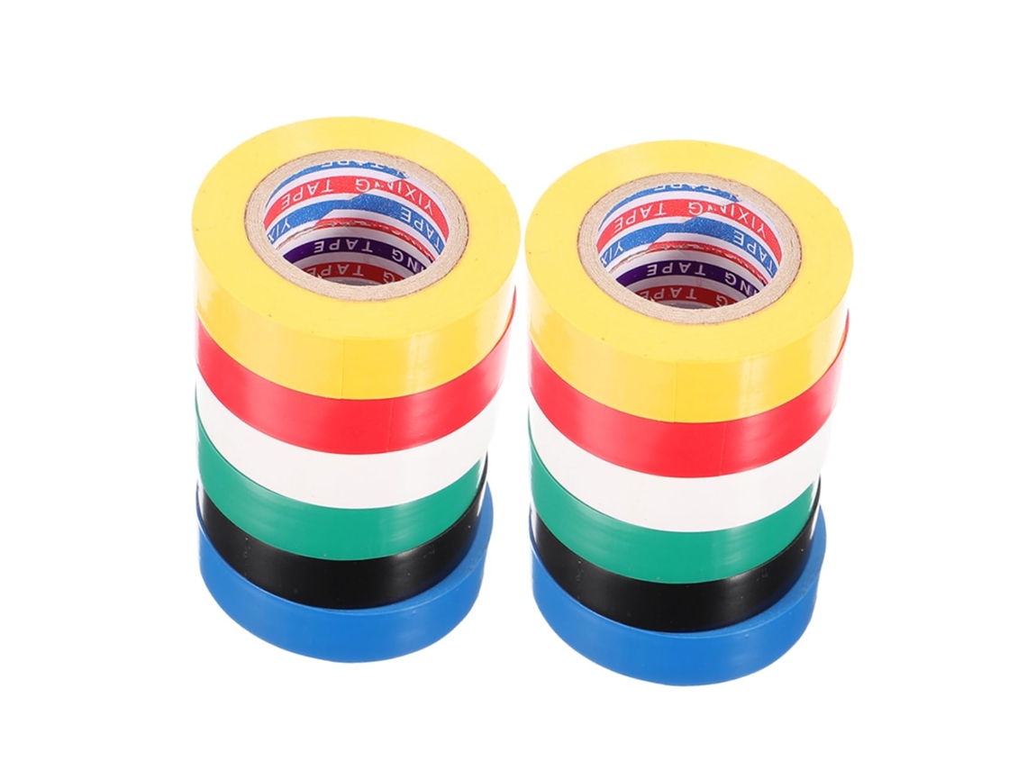 Luxshiny 12 Rolos De Fita Isolante Pvc Para Uso Elétrico Externo