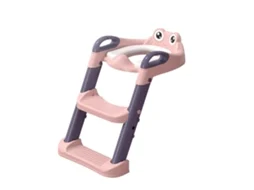 Asiento De Entrenamiento De Baño Con Escalera Plegable Y Asa, Pedal Ajustable 2 Niveles Para Niños Y Niñas De 2-6 Años