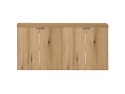 Conjunto de 2 móveis de casa de banho Newport com portas 120x60x40 cm - efeito carvalho [EN.CASA]
