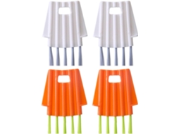 Conjunto De 4 Escovas Limpeza Multiuso Zerodeko Para Ranhuras E Frestas, Design Flexível, Material Pp E Flocagem