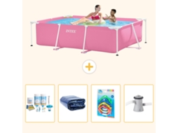 Intex Piscina Com Estrutura Retangular - 220x150x60 Cm - 5-peças S108