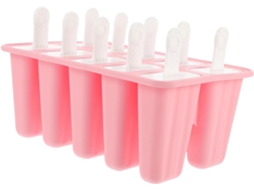 Forma De Silicone Prática Para Sorvete Popetpop Com 10 Cavidades, Ferramenta Segura E Confiável Para Produção Caseira De