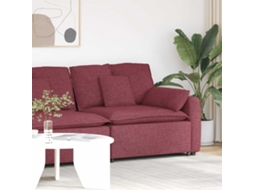 Vidaxl Módulo De Extremidade De Apoio De Braço Para Sofá Modular Com Almofadas, Vermelho Vinho, 100 Cm