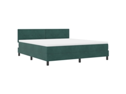 Conjunto 1 Cama Moderna Vidaxl Verde Veludo (180 X 200 Cm)