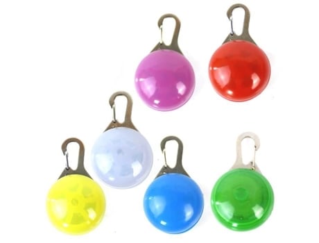 Led Coleira de Cachorro Gato Pingente Luzes Piscando Lâmpada de Colarinho Ao Ar Livre Caminhada Noturna 6 Peças RUNFON