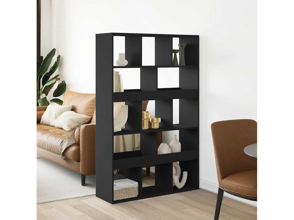 Vidaxl Divisória 100x33x156,5 Cm Derivados De Madeira Preto