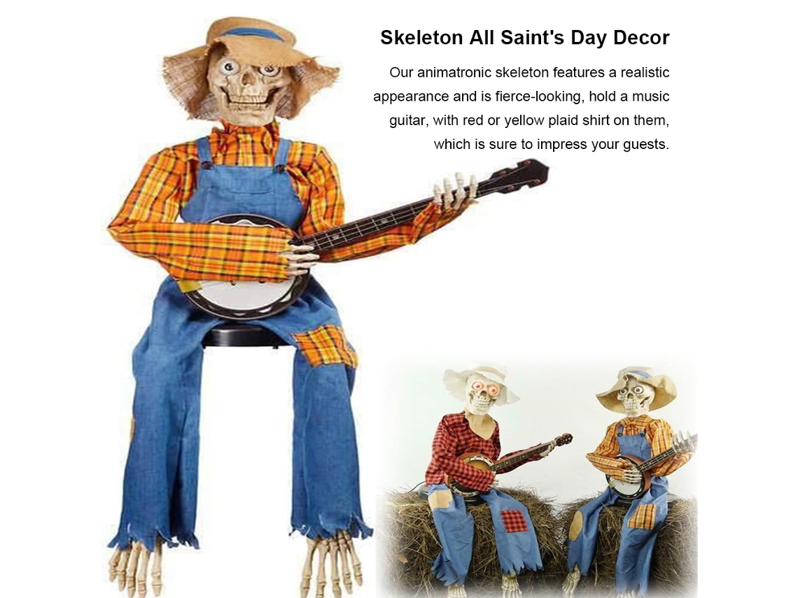 Esqueletos Animados Banjo Divertidos Decor Horror Festas
