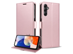Capa Flip Para Celular Samsung, Textura Lisa.marrom-a33