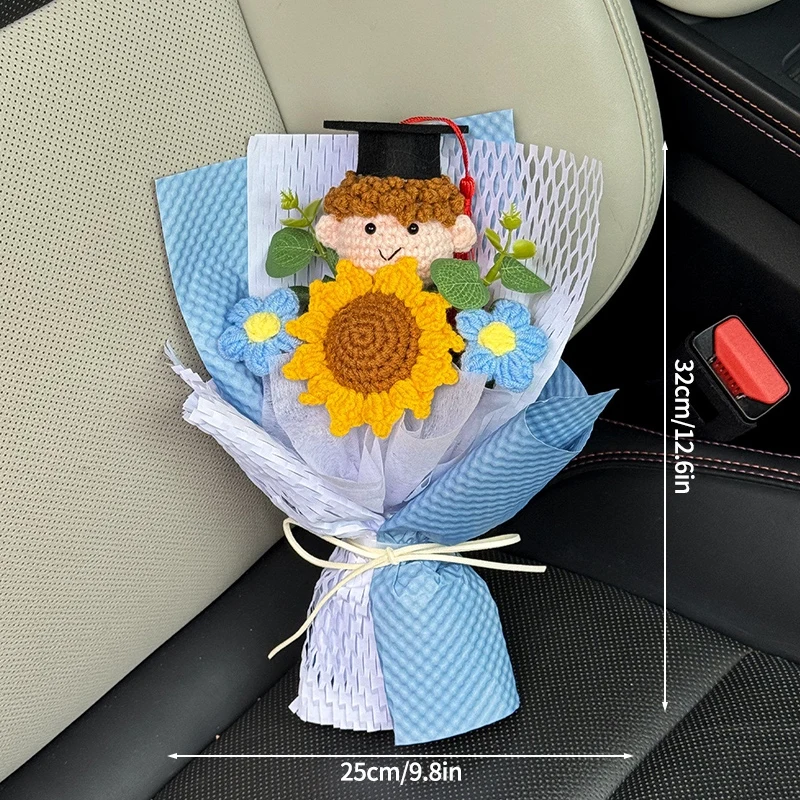 Flores de Crochê, Flores Feitas À Mão, Buquês de Formatura, Buquês de Crochê Feitos À Mão MDUG