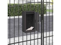Vidaxl Caixa De Correio Com Armazenamento Preto 30 X 20 X 55 Cm Aço