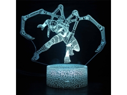 Lmpada Led 3d Do Homem Aranha Com Controle Por Toque E Alimentao Usb Aquaforge