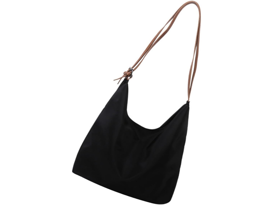 Bolsa Transversal Feminina Exclusiva Em Tecido Oxford Preto Com Porta-cartões E Design Exclusivo.