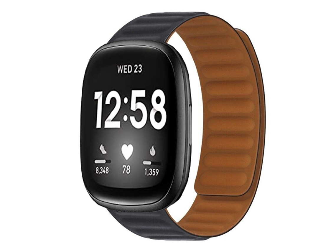 Bracelete de Elos Magnéticos para Fitbit by Google Versa Preto
