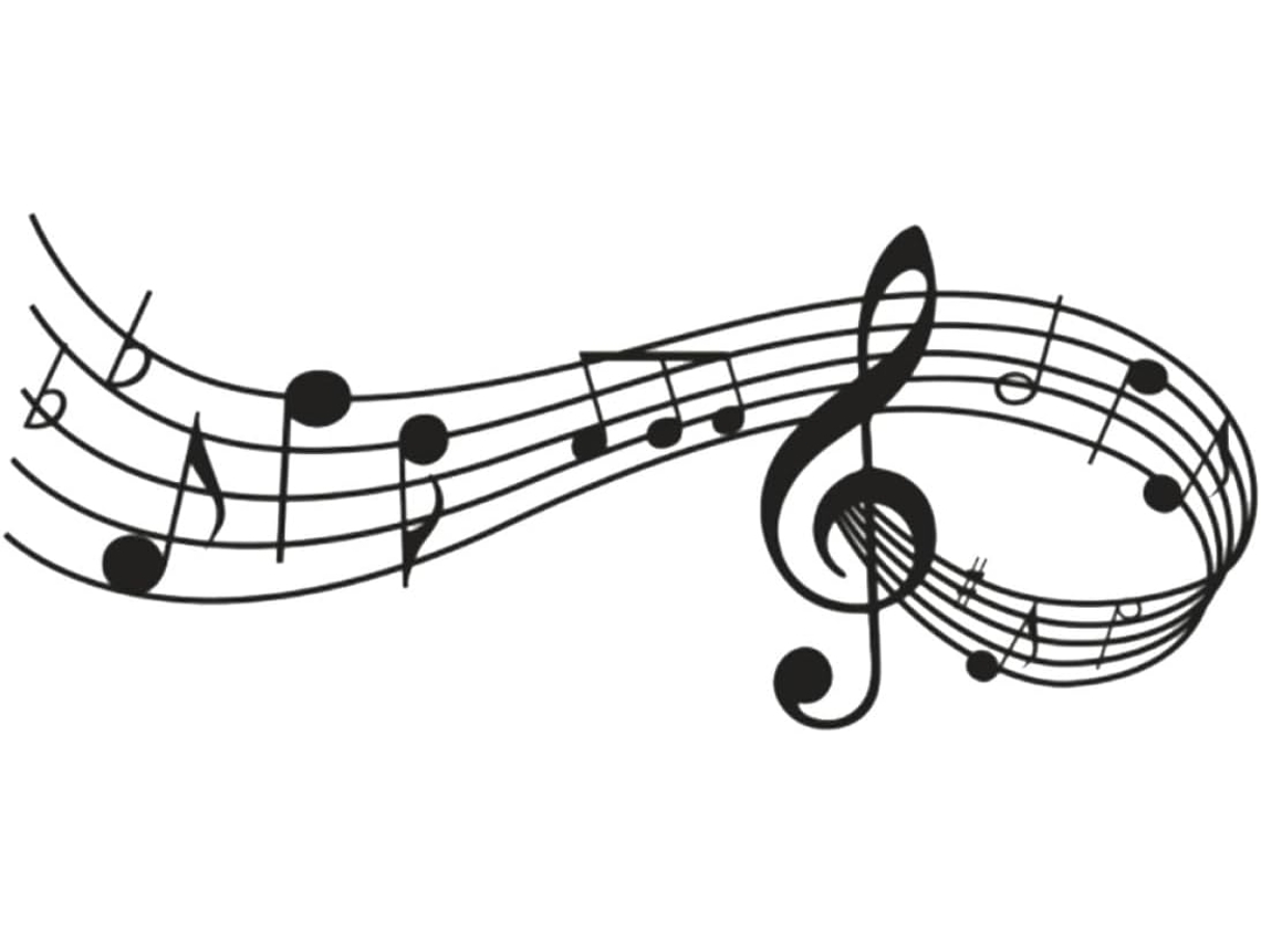 Adesivo Parede Formato Musical Preta 1 Removível Criativo Decoração Quarto Música Nota Peça Sala GOKOCO