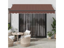 Vidaxl Toldo Retrátil Automático 350x250 Cm Castanho