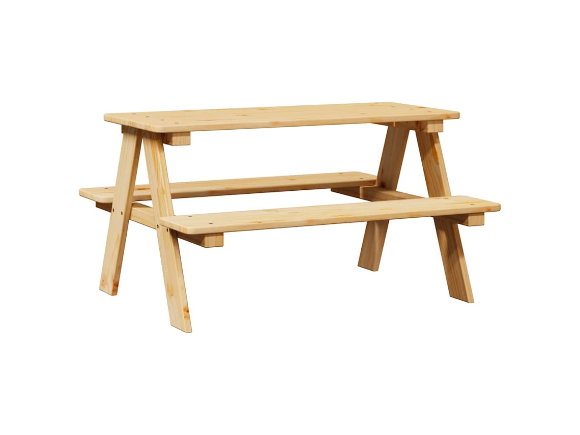 Children's Table, Children's Tables Vidaxl Marrom Madeira De Pinho