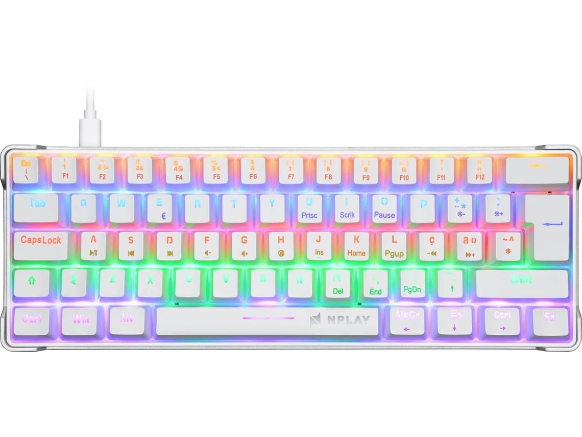 Mini Teclado Gaming N'PLAY Conquer 3.0 (Outlet Caixa Aberta - Branco)