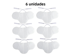 (6 Unidades) Almofadas De Silicone Ems, Eletrodos Ems Autoadesivos Para O Pescoço, Tamanho 6,5*13 Cm