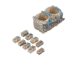 10 Peças Ornamentos Cestos Miniatura Rattan Micro Paisagem