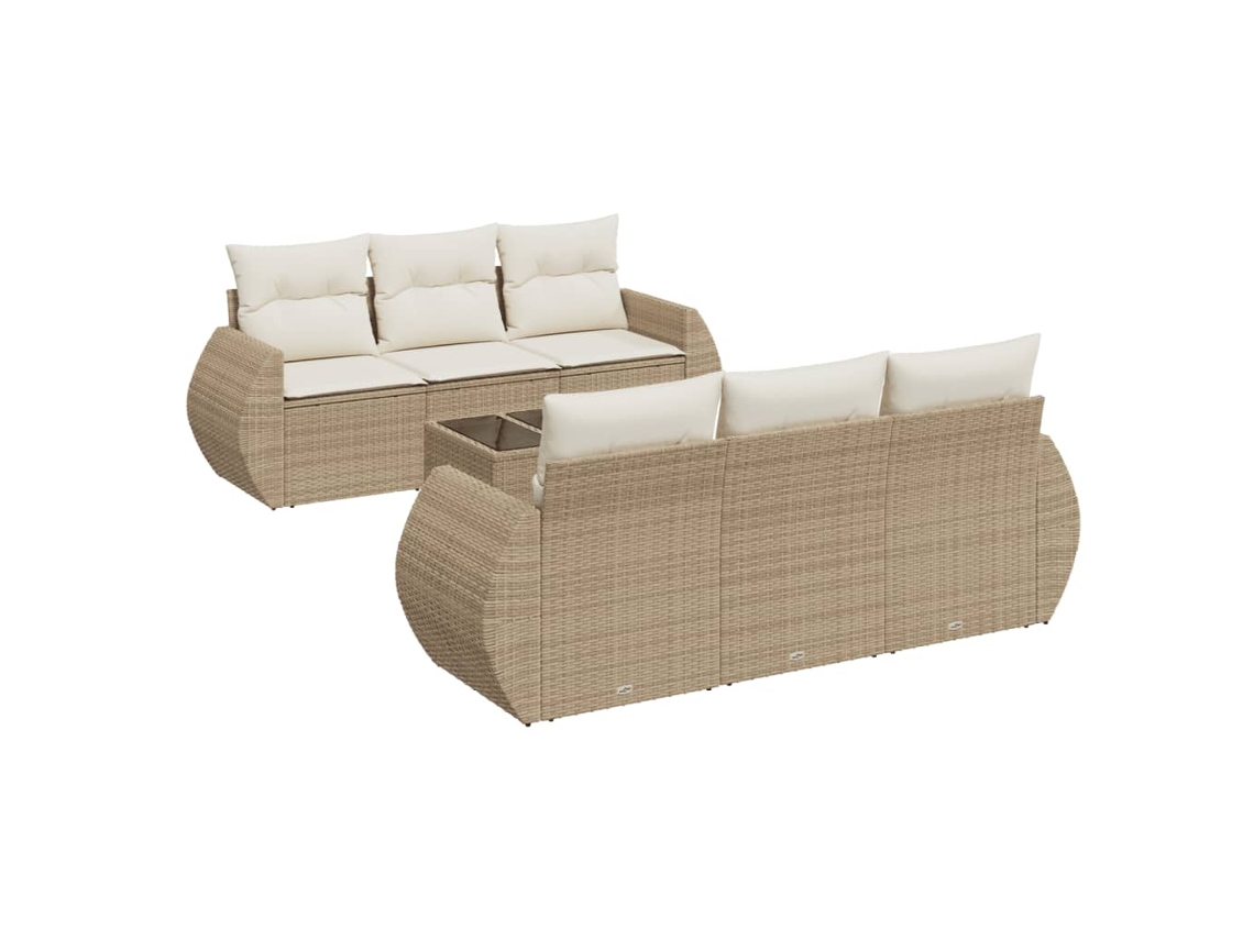 Garden Sofa Set, Garden Sofa Sets Vidaxl Bege Rattan / Vime (n/a)