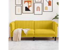 Vidaxl Sofá De 2 Lugares Veludo Amarelo