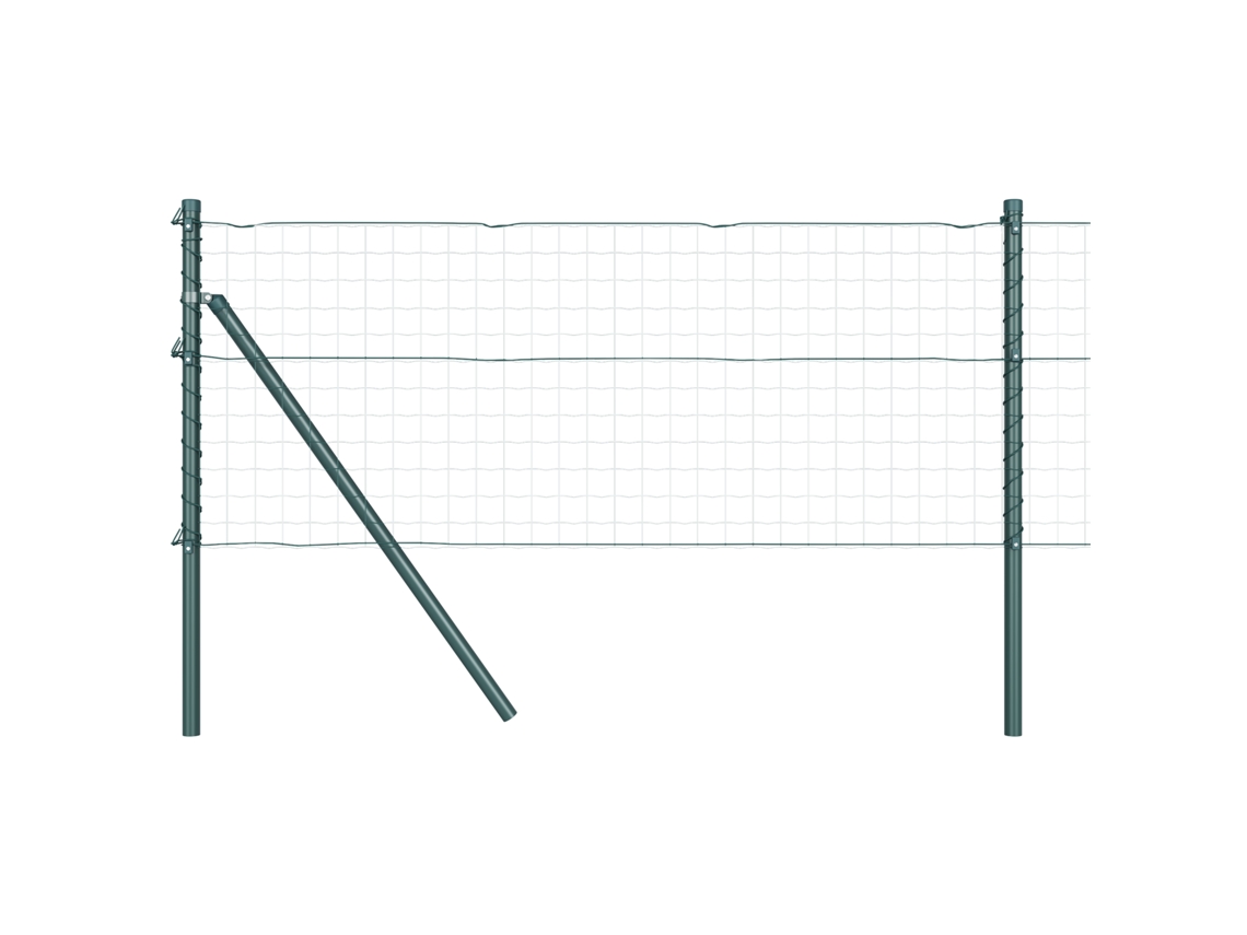 Conjunto 52 Poste De Cerca Vidaxl Verde Aço (80 Cm)