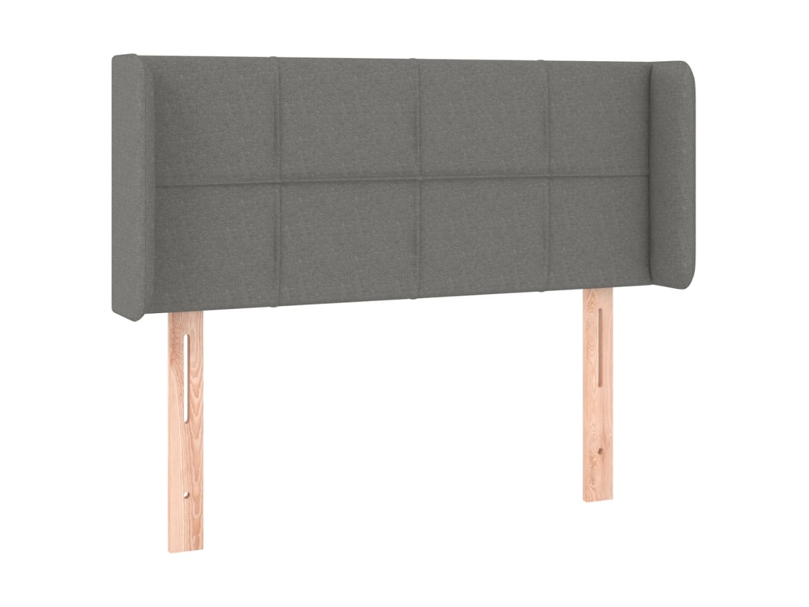 Cabeceira de Cama com Abas Tecido Cinzento Escuro MAISON EXCLUSIVE 83x16x78 cm