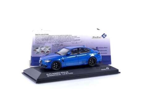 Carro Miniatura Colecionável SOLIDO 1/43 Alfa-Romeo Giulia Quadrifoglio 2019 Azul Misano 4313104