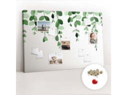 Quadro De Cortiça Folhas De Plantas Para O Corredor Espelharte (120x80 Cm)