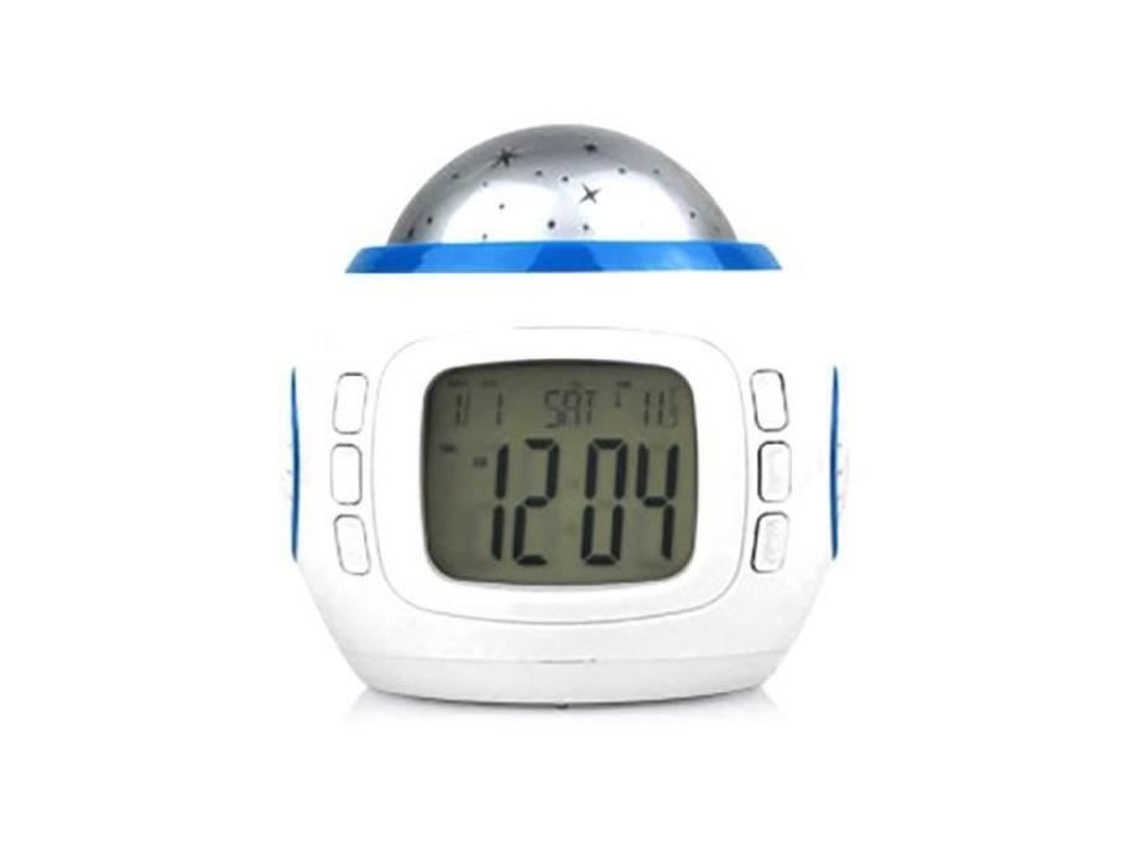 B607611 Despertador Projeção Música Céu Estrelado Estrela Calendário Termômetro Led Display Snooze Alarm YWEI