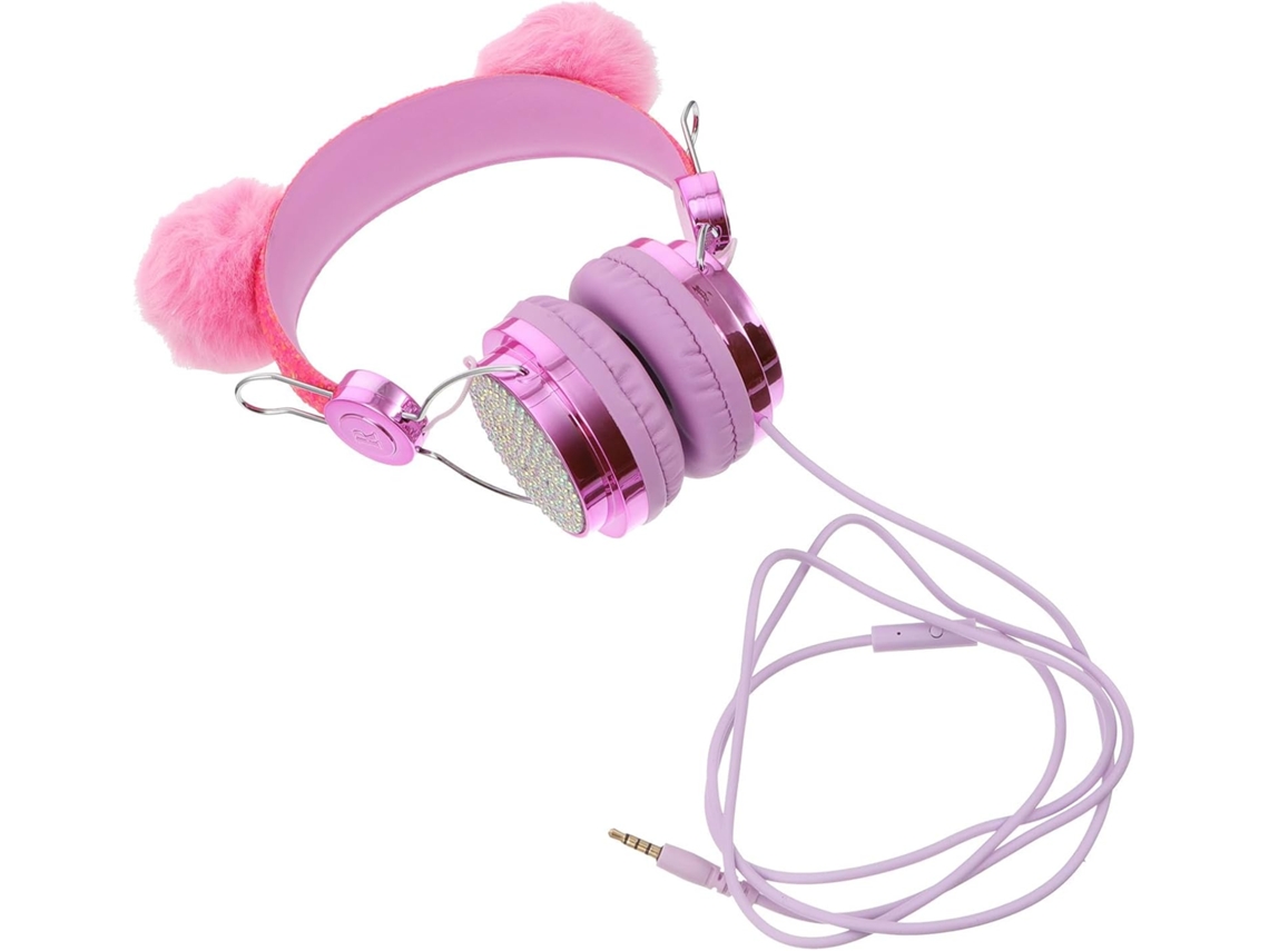 Aboofan Casque Auriculaire Chat À Oreilles En Boule De Fourrure Rose Couleur Aléatoire
