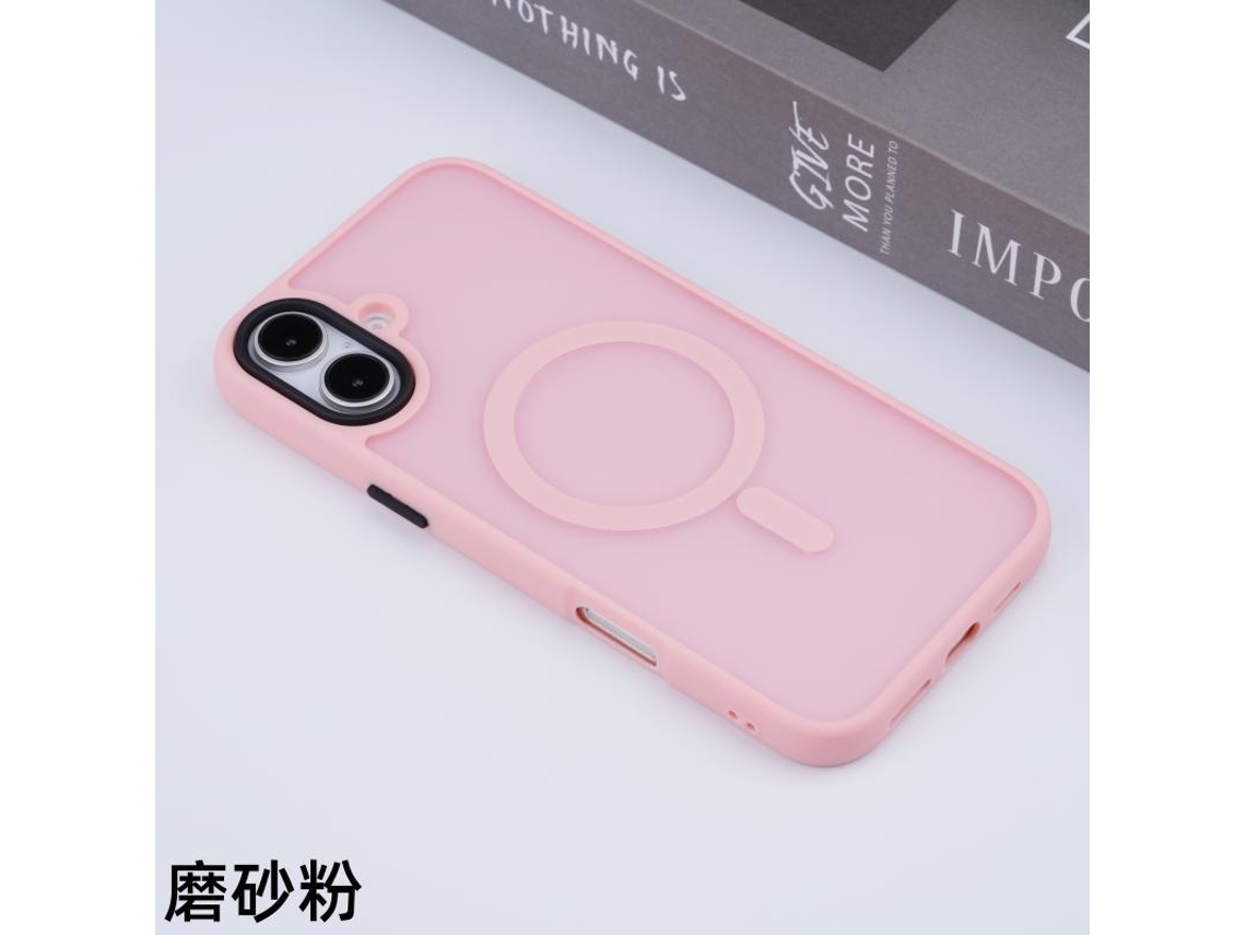Capa Para Iphone 17 Rosa Fosco, Magnética, Transparente, Macia E Fosca.