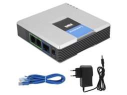 Gateway Voip Gateway Adaptador De Telefone Internet De 2 Portas Protocolo Sip V2 Com Cabo De Rede Para Linksys Pap2t Brilvibera (plugue Ue)