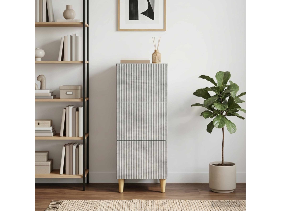 Vidaxl Gabinete De Gavetas Cinzento Cimento 33 X 34,5 X 90 Cm