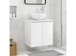 Vidaxl Vaidade Com Pia Suspensa Branco Brilhante 49,5 X 41 X 64,5 Cm