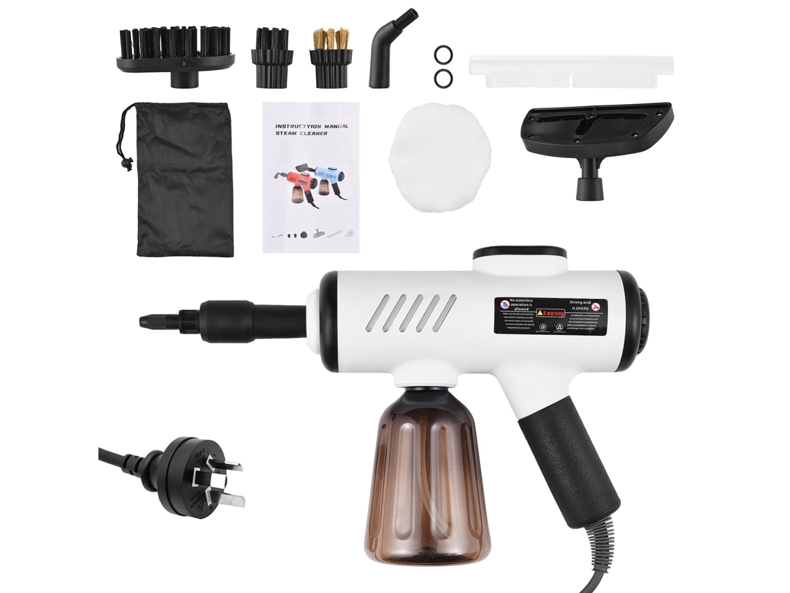 Aspirador de Vapor Portátil com 3 Níveis de Temperatura 600ml Acessórios para Cozinha Banheiro Carro