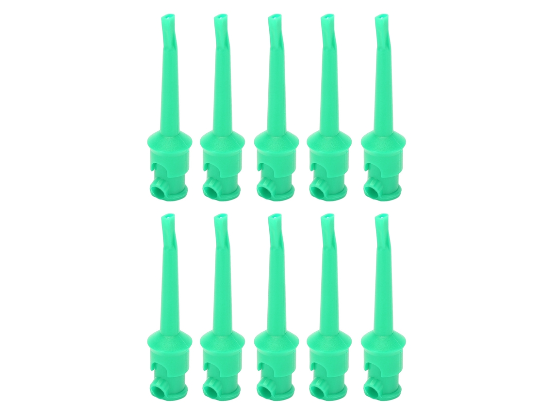 10pcs Gancho De Prueba Multímetro Clip De Soldadura Para Pruebas Eléctricas Verde