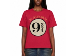 Rockinstone Harry Potter Platform 9 34 Red T-shirt Size:m