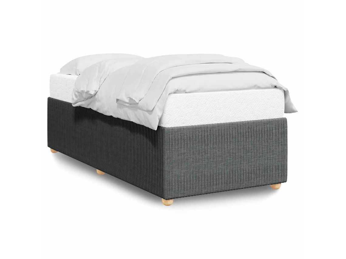 Estrutura de Cama Sem Colchão Tecido Cinzento escuro MAISON EXCLUSIVE (80x200 cm)