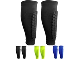 1 par de caneleiras de futebol Slowmoose Professional Calf Protection (pretas, tamanho G)