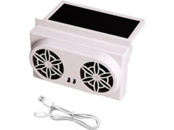 Ventilador Solar Para Carro, Ventilador Com Bateria Recarregável