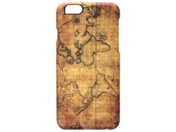 Capa iPhone 6, 6s, 7, 8 I-PAINT Map Castanho