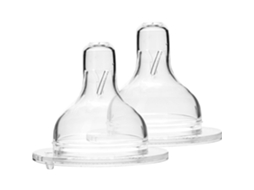 Conjunto 2 Tetinas Silicone Fluxo Lento 0m+ HAPPY BEAR 1 un