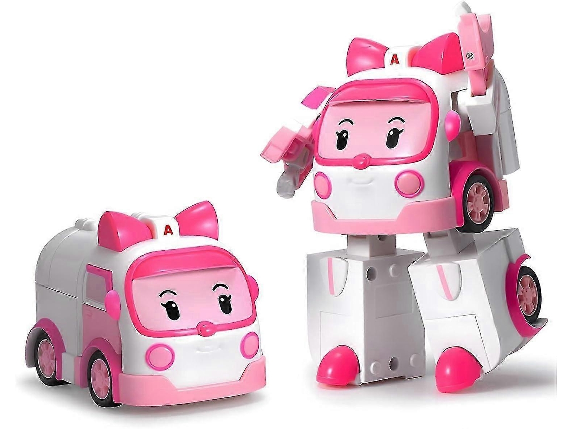Robô Transformável Robocar Poli Amber 4 Polegadas Veículo De Emergência Para Presentes Infantis