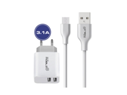 Carregador Duplo com Saída USB 2.4A Energia Eficiente para seus Dispositivos Móveis carregar dois dispositivos simultaneamente ELECTROTEK